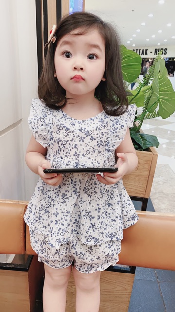 BVH - Bộ áo kèm quần siêu yêu cho bé gái