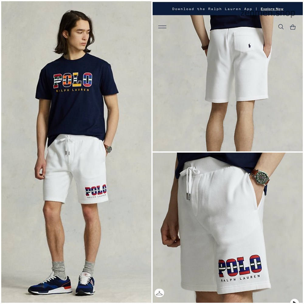 Quần Short Thun Nam Polo R.Lauren Xuất Dư Xịn Chính Hãng Date 06/2022