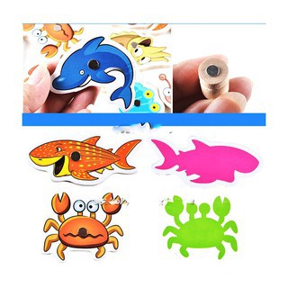 Đồ chơi bộ câu cá gỗ nam châm 34 chi tiết cho Bé