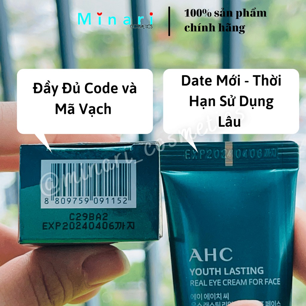 [MẪU MỚI][BILL HÀN] KEM DƯỠNG MẮT FULL SIZE/MINI SIZE  30ml/10ml  AHC 2021 YOUTH LASTING REAL EYE CREAM FOR FACE | BigBuy360 - bigbuy360.vn