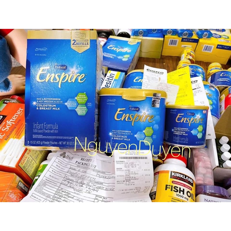Sữa Bột Enfamil Enspire Infant Formula Non - GMO 850g của Mỹ cho trẻ từ 0 -12 tháng tuổi