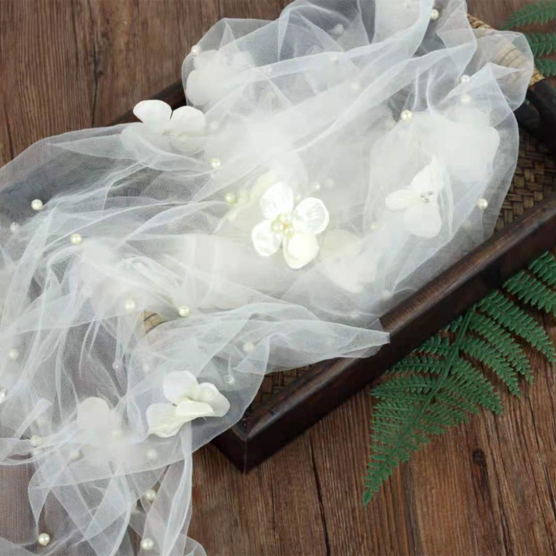 Chăn Lưới Trong Suốt Phối Hoa Dùng Làm Đạo Cụ Chụp Ảnh Cho Bé Sơ Sinh