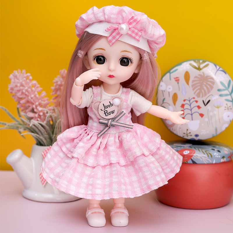 Búp bê barbie mini bjd 16cm-đồ chơi barbie doll công chúa, qùa tặng noel,giáng sinh ,sinh nhật cho bé gái-2KE KIDS