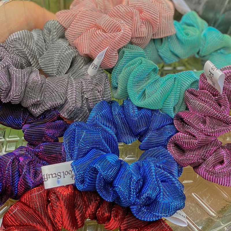 Đồ buộc tóc scrunchies minisize kim tuyến lấp lánh✨