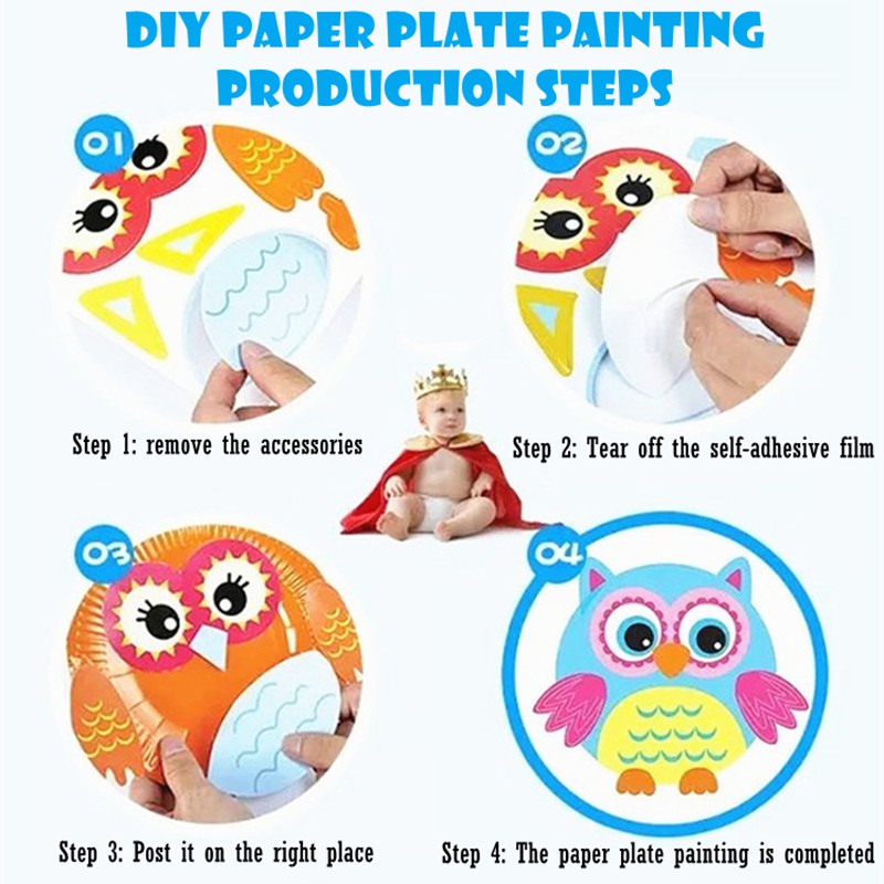 Bộ Dụng Cụ Tự Làm Tranh Dán Giấy Nhiều Màu Sắc Giáo Dục Sớm Cho Bé