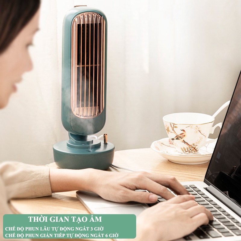 USB Quạt quạt để bàn văn phòng quạt tích điện quạt hơi nước quạt mini phun sương máy tạo độ ẩm