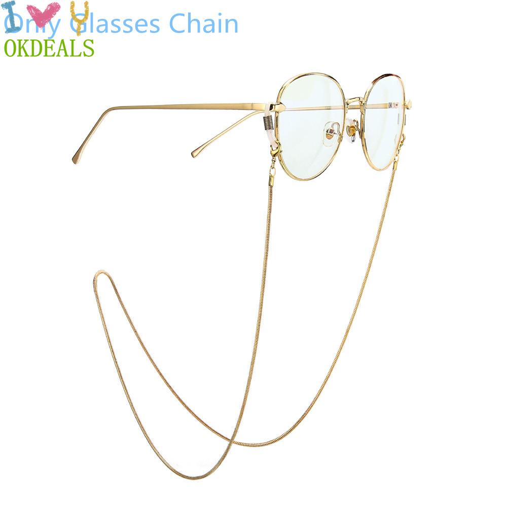 Dây Đeo Mắt Kính Thời Trang|Dây Đeo Kính Đọc Sách Nhiều Màu Sắc Bằng Kim Loại Cho Nữ