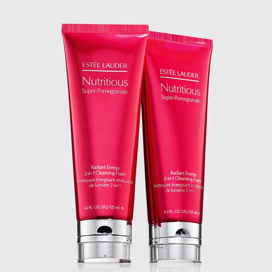 Sữa Rửa Mặt Lựu Đỏ Estee Lauder Nutritious Super-Pomegranate Radiant Energy 2-in-1 Cleansing Foam 125ml