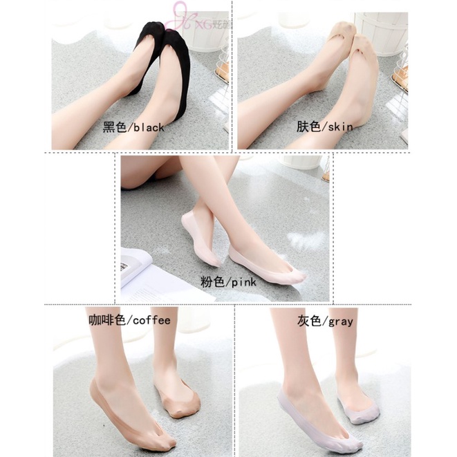 Vớ WAFNHA D362 vải lụa silicon mỏng chống trượt thời trang dành cho nữ