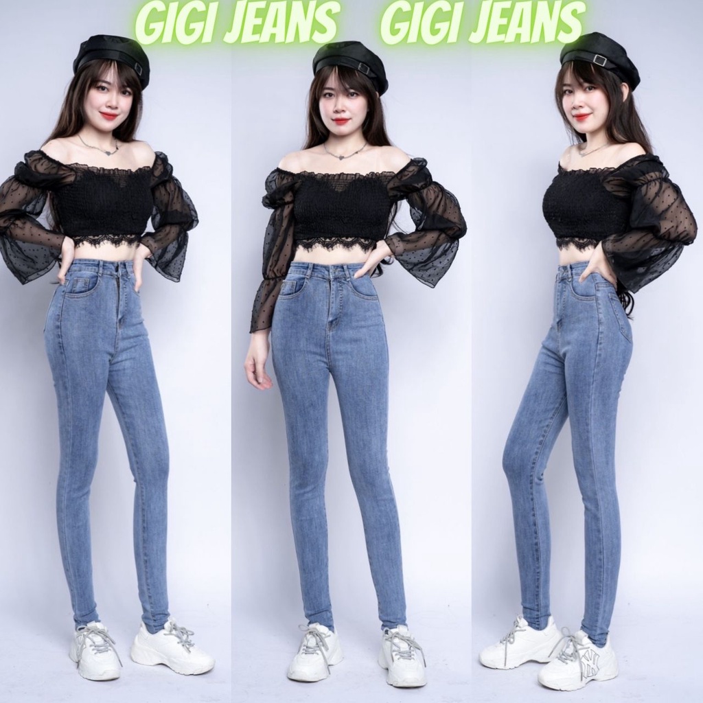 Quần Jean Nữ Lưng Cao Trơn Lai Tua Tôn Dáng GIGI10, 3 Màu Hình Thật Của Shop Chụp Kèm Video