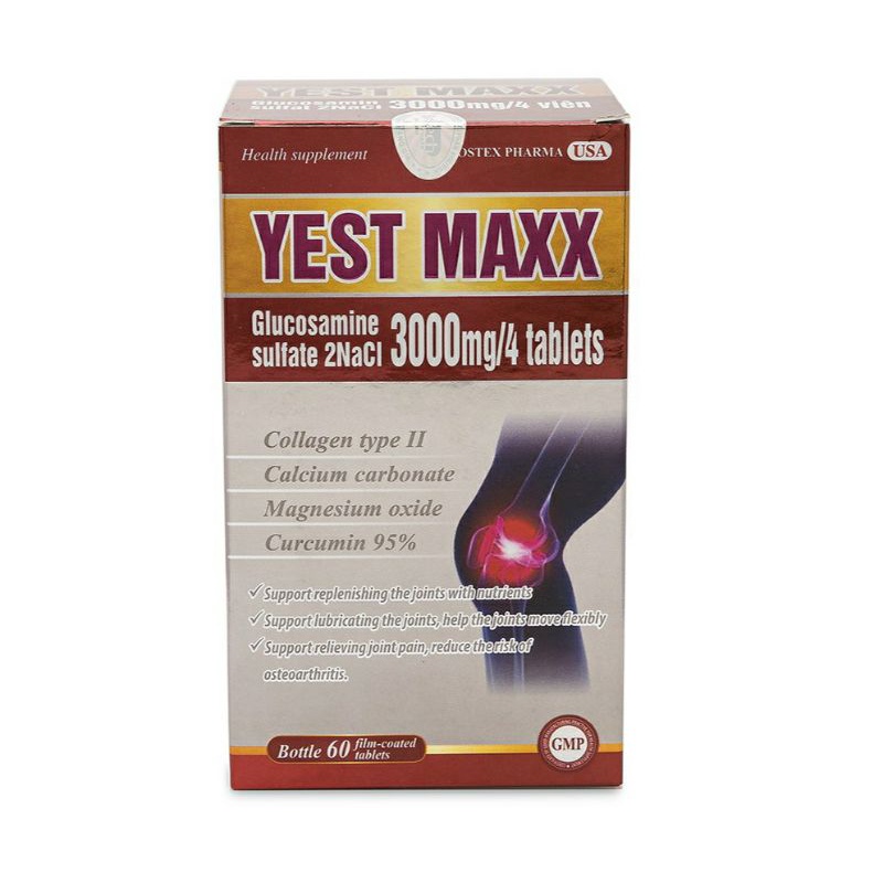 Viên uống bổ xương khớp YEST MAX hỗ trợ làm giảm đau mỏi xương khớp,