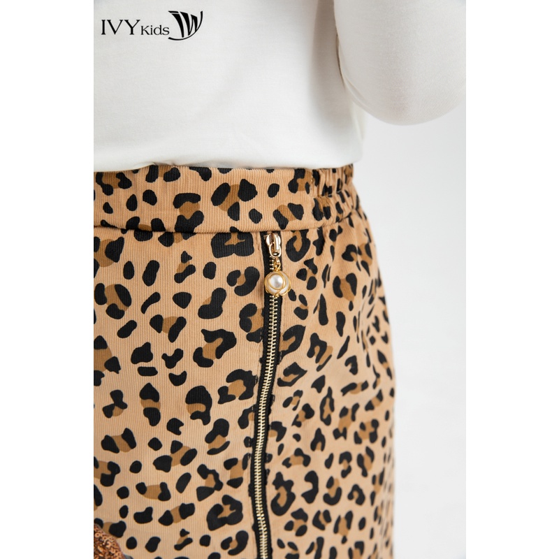 Chân váy nhung 1 lớp dáng chữ A bé gái IVY moda MS 30G0642