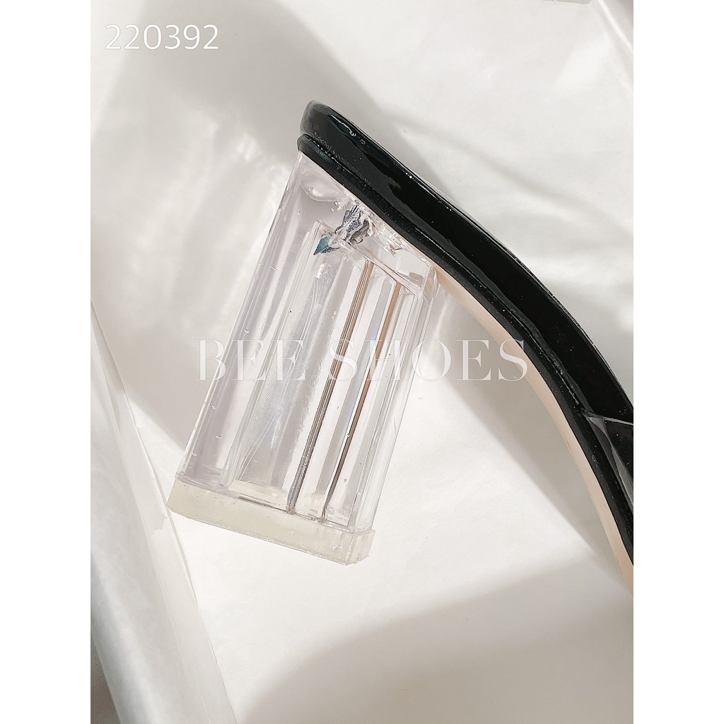 BEESHOES - GUỐC NỮ MŨI VUÔNG- GUỐC NỮ GÓT TRỤ TRONG CAO 7 PHÂN SẴN MÀU ĐEN - TRẮNG - NÂU 220410