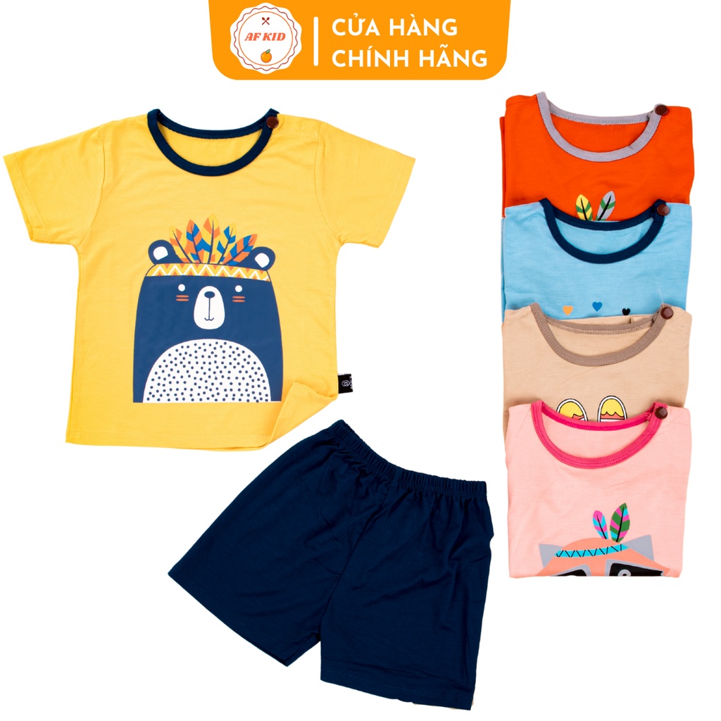Bộ quần áo Cộc Tay AF KID THỔ DÂN cho bé trai bé gái Chất thun lạnh cao cấp siêu mềm siêu mát