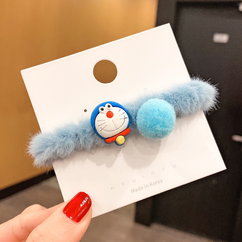 【kifli】Dây buộc tóc cao su vải lông nhung màu kẹo ngọt phong cách Hàn Quốc dễ thương