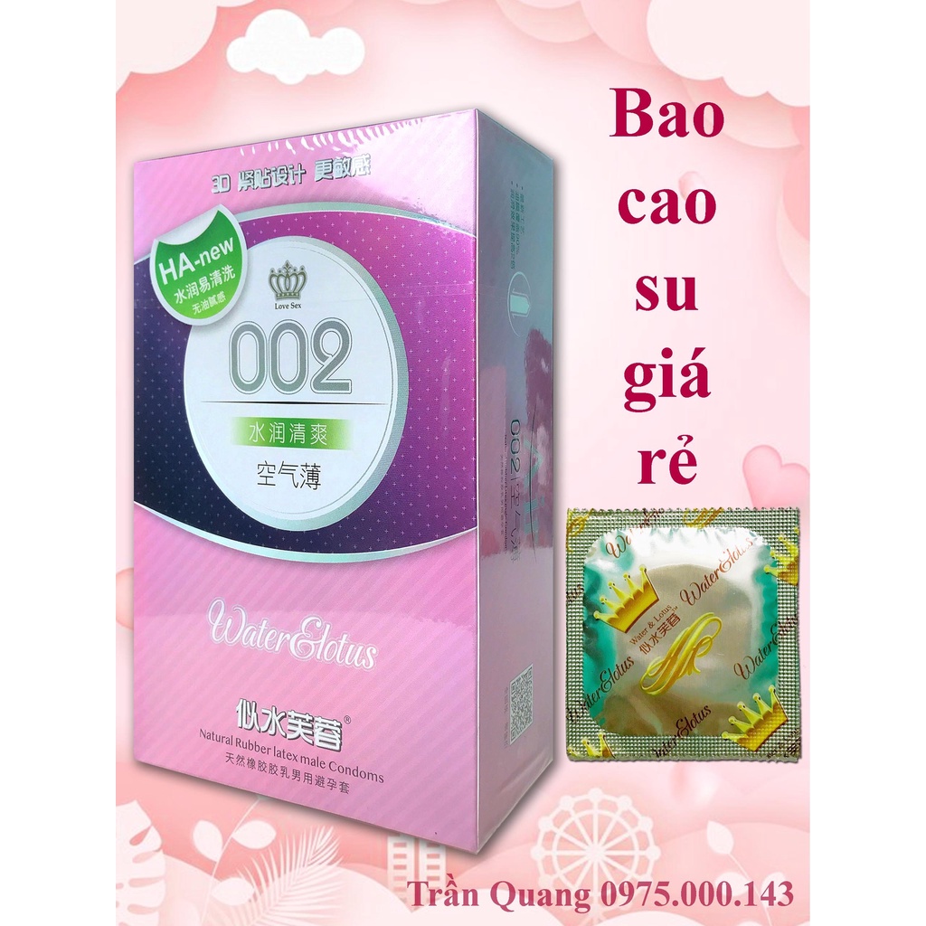Bao cao su 002_Hộp 100 chiếc_Hàng nội địa Trung