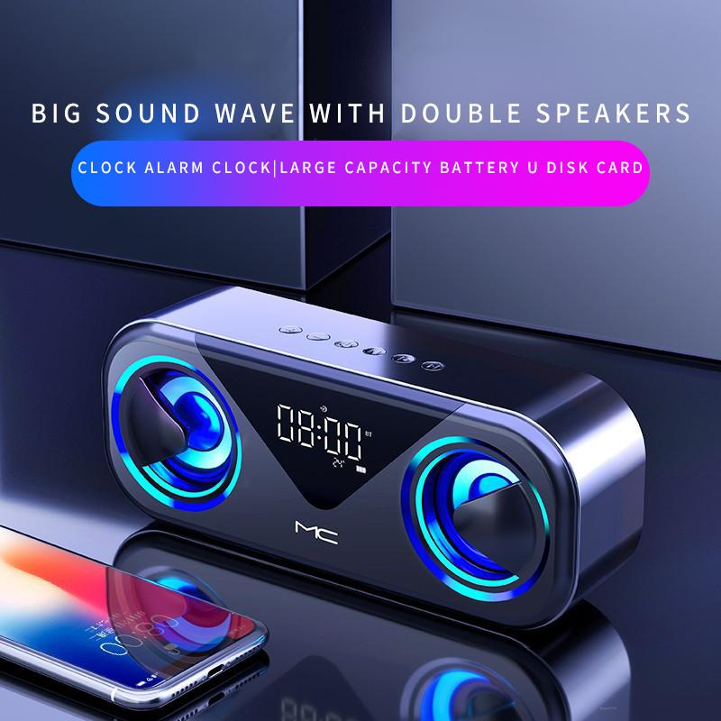 Loa Bluetooth không dây hiển thị nhiệt độ có dây + đồng hồ báo thức