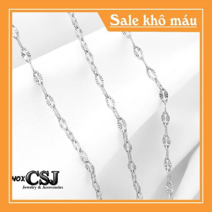 [ Siêu SALE ] DÂY CHUYỀN LÁ ME INOX CHẠM CHIẾU CỰC SÁNG D036 - đẹp, không đen - chuẩn thời trang