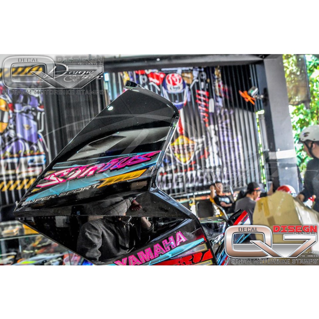 Tem Rời Sirius 110 Xe đen -tem 7 màu