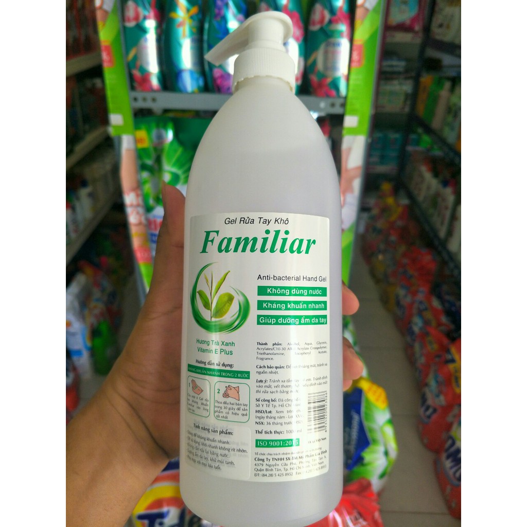 Gel rửa tay khô khoáng khuẩn Familiar 1000ml