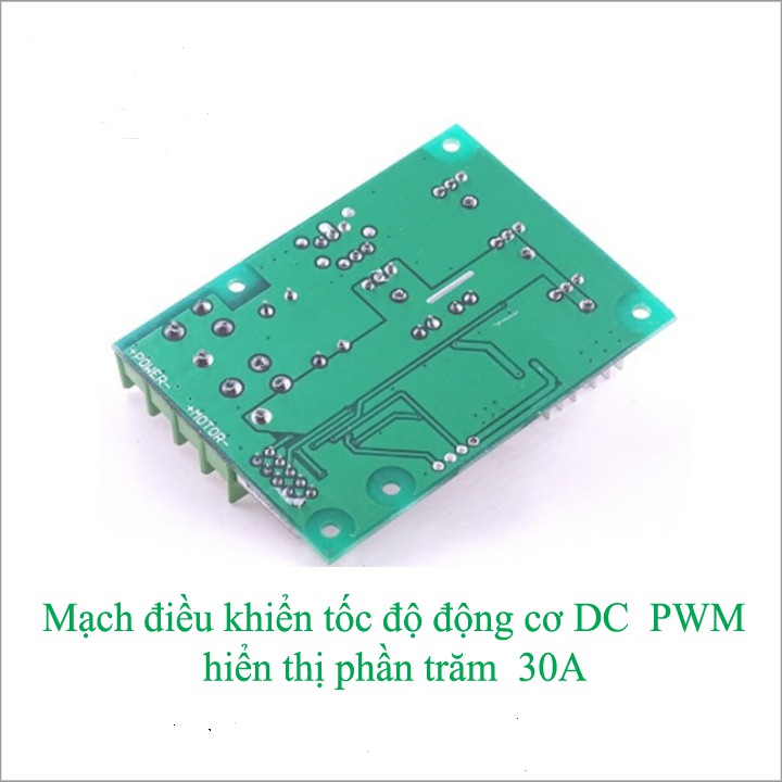 Mạch điều khiển tốc độ động cơ DC PWM hiển thị phần trăm 30A
