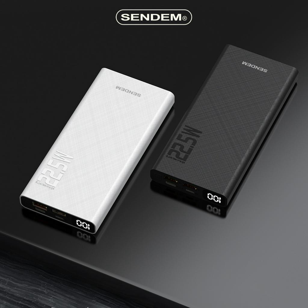 Sạc Dự Phòng Siêu Nhanh 22.5W Sendem PH03 10000mAh  Có Led Báo Phần Trăm Pin, Dung Lượng Cao PH03