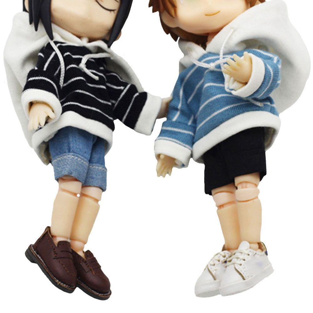 Áo sweater tay dài 6 màu kẹo kiểu dáng thời trang cho búp bê 1/11 1/12