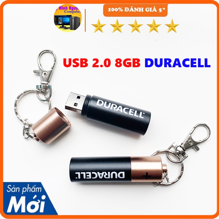 Usb 2.0 8gb Duracell có móc khoá hình cục pin thời trang