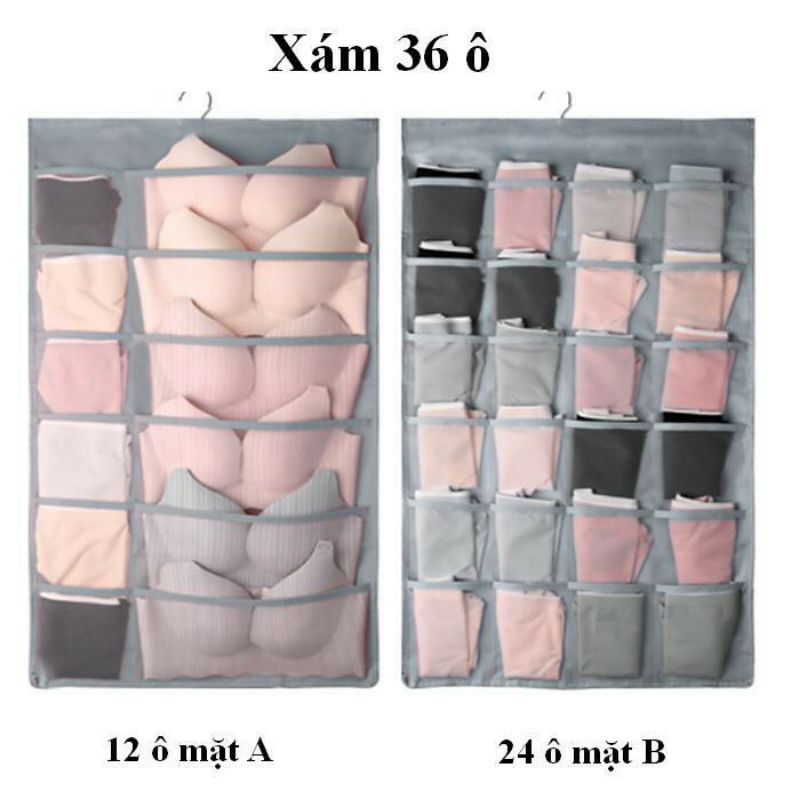 Túi treo đồ lót, vớ 2 mặt 30 ngăn