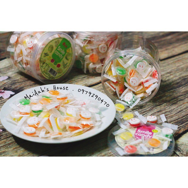 Combo 10 viên kẹo trái cây Candy Smile Hàn Quốc siêu cute