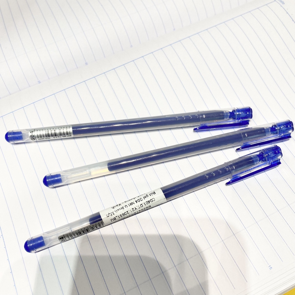 Combo 3 chiếc Bút gel Bitex G04 Nét 0.5mm Mực xanh