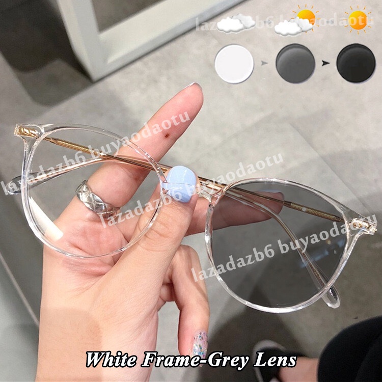 Kính Mát Thay Đổi Màu Sắc Chống Ánh Sáng Xanh Từ 50 Đến - 600 Phong Cách Retro Dành Cho Nam Nữ TR90