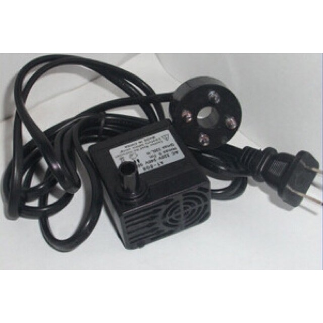 Máy bơm mini, máy bơm nước chìm có đèn led 4w