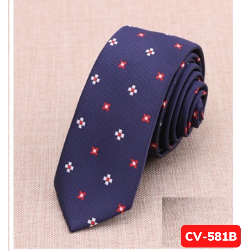 Cà vạt Nam bản nhỏ 5cm thời trang phong cách Hàn Quốc, Calavat sinh viên, Cavat chú rể, Cravat dự tiệc CV-581