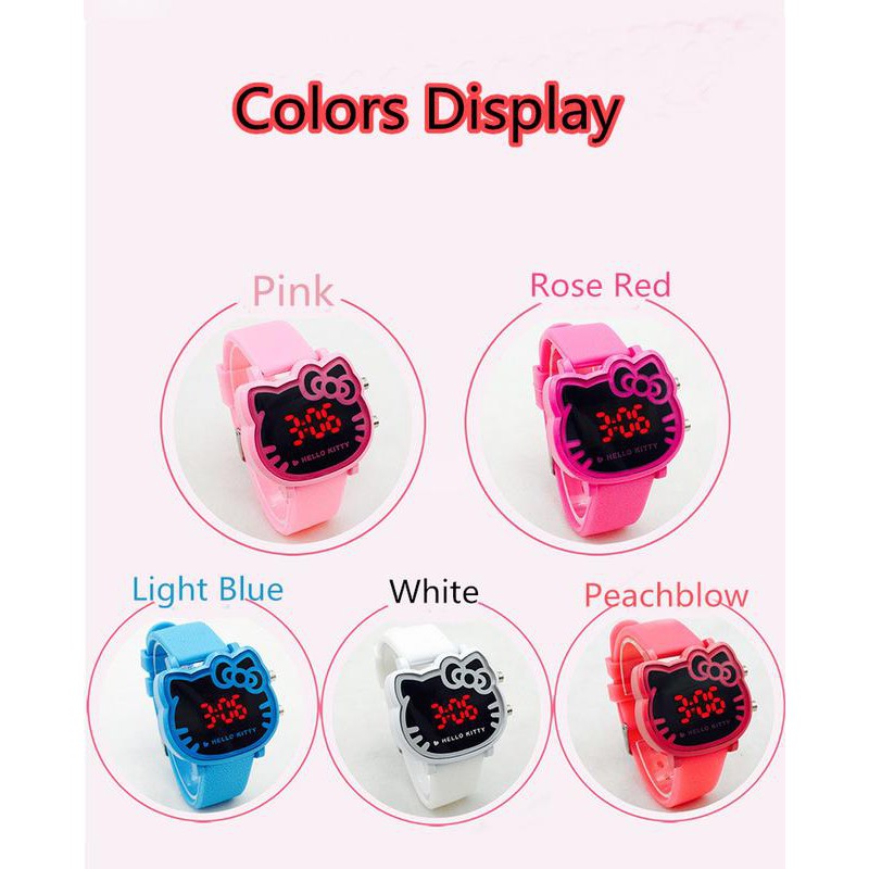 Hello Kitty waterproof Korean Children's led digital watch | BigBuy360 - bigbuy360.vn