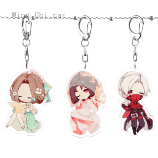 Móc Khóa Nhựa Acrylic Trong Suốt Họa Tiết Hoạt Hình Dễ Thương