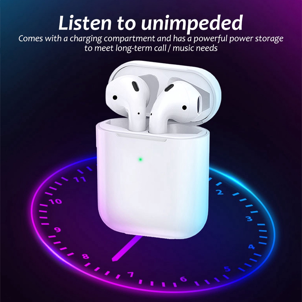 Tai Nghe Bluetooth 5.0 Hifi Không Dây Kèm Hộp Sạc Dùng Cho Airpods 2nd