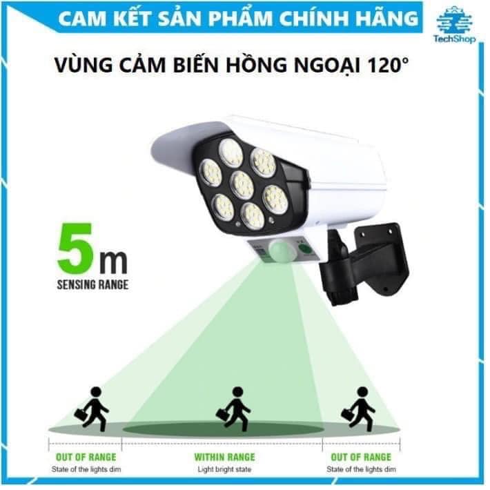Đèn Năng Lượng mặt Trời Giả Camera Chống Trộm giá rẻ Đèn Led Cảm Ứng Tự Động Bật Tắt Có Điều Khiển từ xa chống Nước ip67