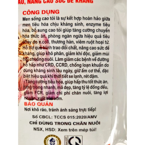 Men cao tỏi cao cấp cho gà gói 100g
