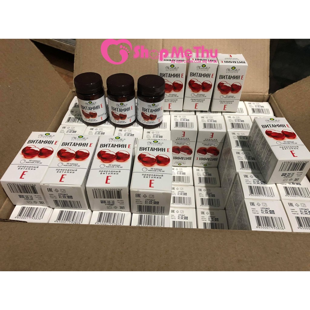 [CHÍNH HÃNG] Vitamin E đỏ Mirrolla NGA vỉ và lọ | BigBuy360 - bigbuy360.vn