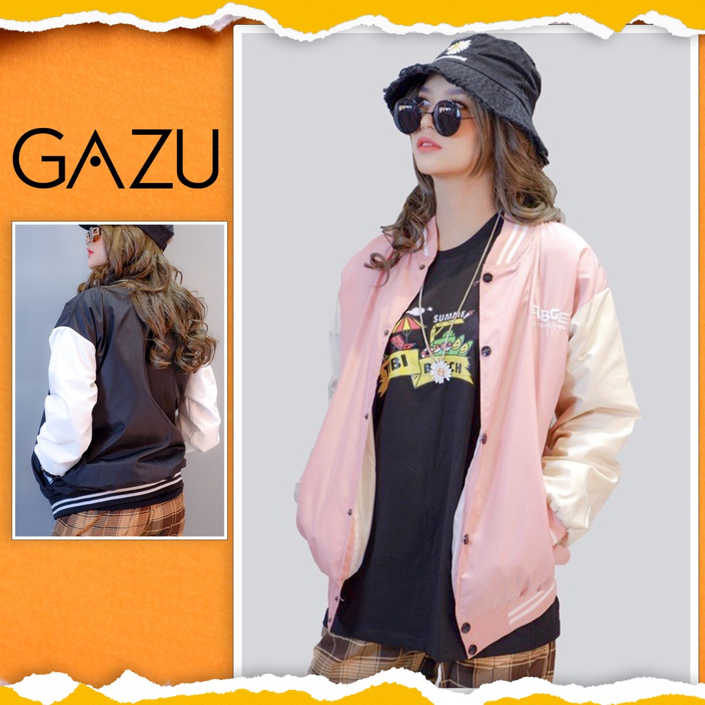 Áo khoác bomber nữ dù gió hai lớp Unisex áo bomber nam nữ đẹp form rộng GAZU-GZ243