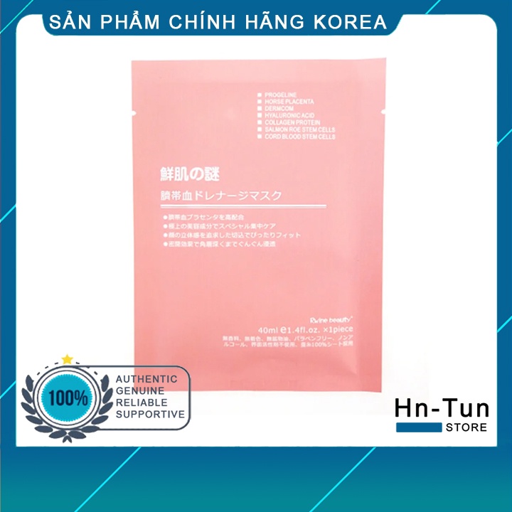 01 Miếng Mặt nạ nhau thai cừu cuống rốn tế bào gốc Nhật Bản Rwine Beauty dưỡng da