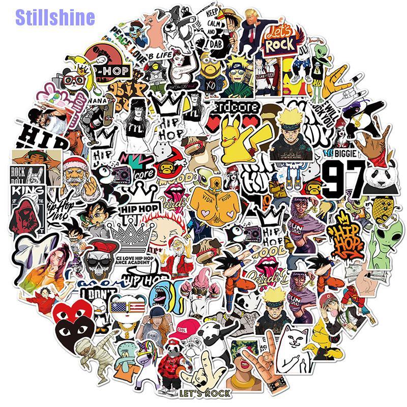 Bộ 100 Phụ Kiện Trang Trí Xe Mô Tô Phong Cách hip hop