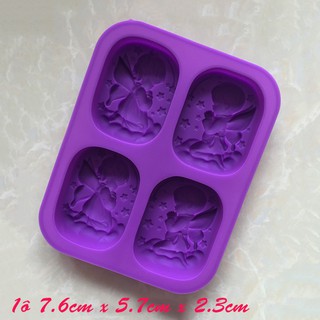 HCM - Khuôn silicon làm xà bông handmade hình bé thiên sứ angel kute dễ thương