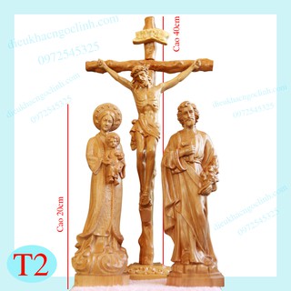 tượng Chúa chịu nạn . thánh giuse và mẹ la vang 20cm