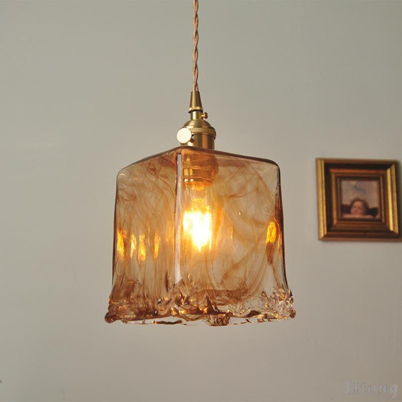 Chụp Đèn Treo Trần Nhà Bằng Kính Cố Định Đèn Cố Định Có Dây Điều Chỉnh Độ Dài Cho Phòng Bếp