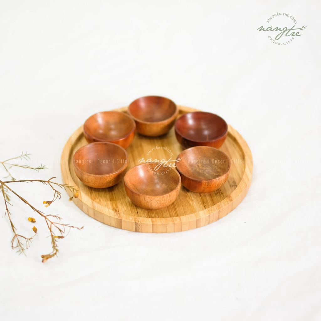 CHÉN GỖ BÁT GỖ MINI -CHÉN CHẤM GIA VỊ - HÀNG VN