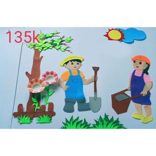 góc trang trí mầm non, góc xây dựng