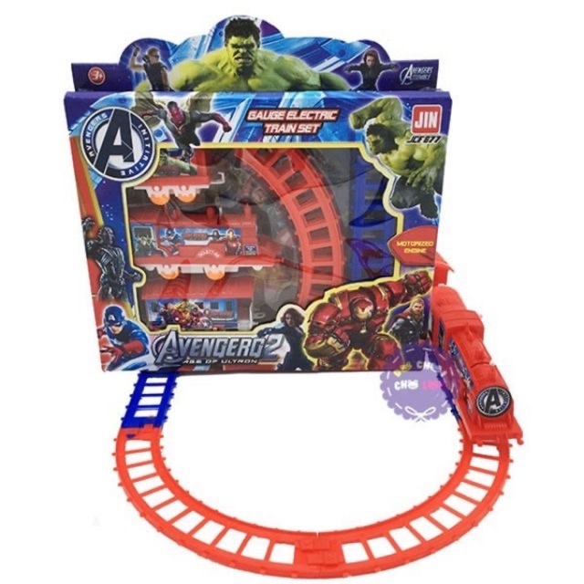 Bộ Đồ Chơi Đoàn Tàu Avengers Chạy Pin Siêu Xịn Dành Cho Bé