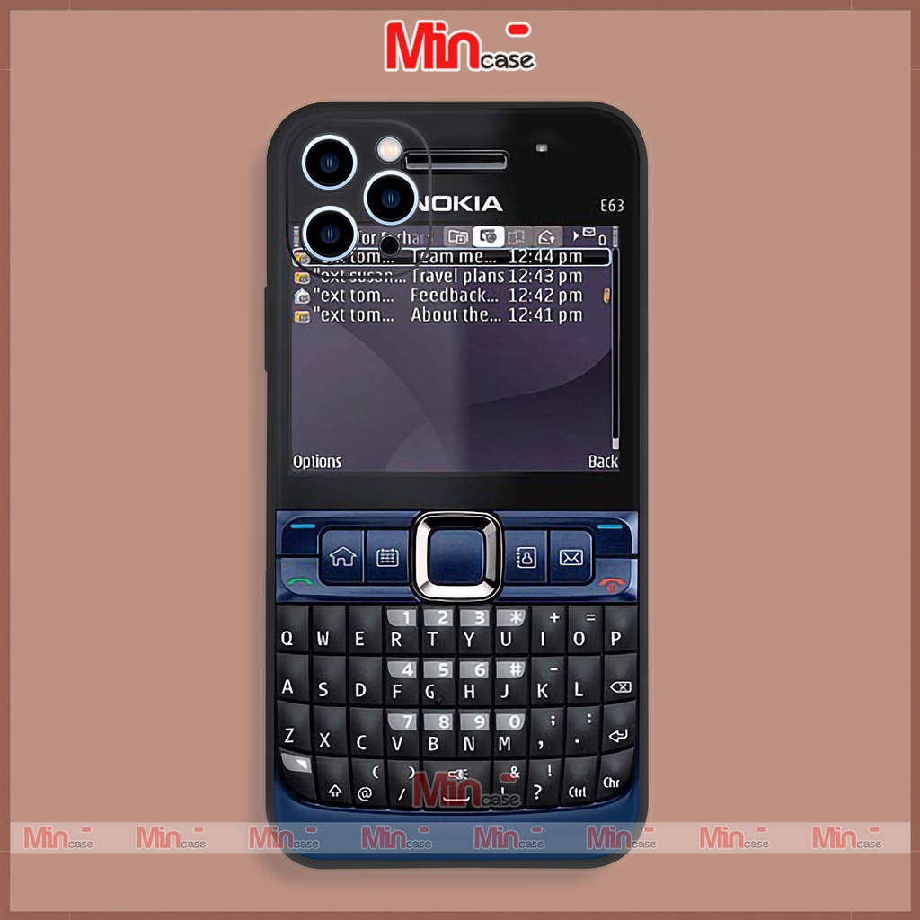 Ốp lưng điện thoại iPhone Nokia cạnh viền vuông silicon dẻo cho ip 6/6s/7/8/X/XS/XR/11/12/13/14 Pro Plus Max Mincase
